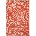 thumbnail image 1 of homeroots outdoor 384593 3' x 4' Zébré Rouge Tapis Intérieur outdoor, 1 of 1