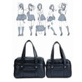 thumbnail image 3 of Minnieouse Bolso de mano informal japonés de moda de PU para trabajo y viaje bolso de escuela secundaria japonés de lona de cuero de PU Bolsas de mensajero y de hombro negro tamaño pequeño, 3 of 6