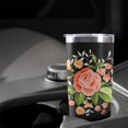 thumbnail image 5 of Rose 20oz Coffee Stainless Steel Mobile Tumblers, Vacuum Insulated Mug with Lid, Spill-Proof Travel Cup for Hot & Cold Drinks, for Coffee, Wine, Cocktails, Christmas, Spring, 5 of 6