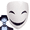 Style A, variant on Japanese Anime Mask White Smile Resin Full Face Cosplay Props for Adults Halloween Party