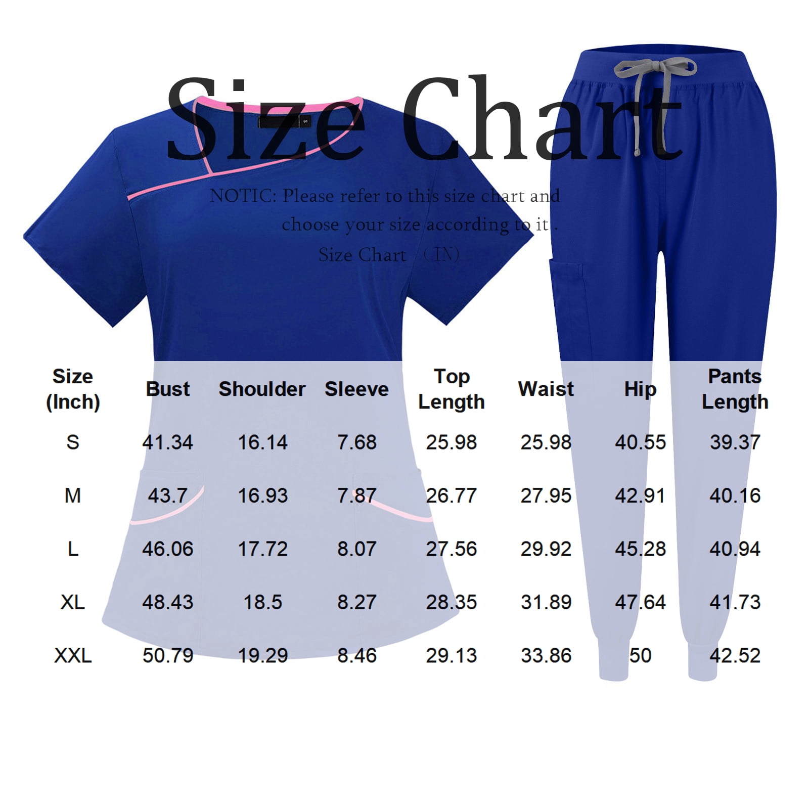 Domuza Men Scrub Set Regular Fit Short Sleeve V-Neck Solid Color Top & Straight Leg Pants Stretch Comfort Soft Working Uniform with Pockets Black L