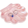 thumbnail image 6 of Shell Jewelry Dish Tray Porcelain Sparkle Iridescent Seashell Jewelry Organizer, 6 of 9