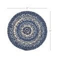 thumbnail image 3 of VHC Brands Great Falls Blue Trivet Hot Pad for Pots Pans, Blue White, Jute Blend, Round Circle, 8 Inches, 3 of 4