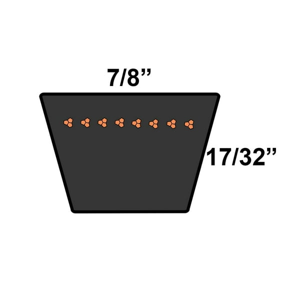 11611949 Allis Chalmers Or Gleaner Replacement Belt, C, 1 -, 177" Length, Rubber