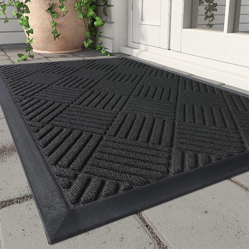 MontVoo Outdoor Mat Non Slip Door Mat 17"x30" Front Door Mat Absorbent