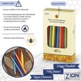 thumbnail image 4 of Zion Judaica Natural Beeswax Hanukkah Candles Set In A Wooden Crate Honeycomb Design Chanukkah Celebration Candles Honey Scented Aroma Candle Set of 45 Multicolored Chanukah Candle Set Holiday Gift, 4 of 6