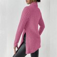 thumbnail image 4 of BLVB Sweaters for Women Long Sleeve Turtleneck Side Split Slim Knit Pullover Sweater Tops for Fall Winter, 4 of 5