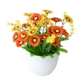 thumbnail image 2 of SPRING PARK Realistic Artificial Potted Plant Fake Flowers Chrysanthemum In Pot Home Office Decor, 2 of 7