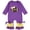 Purple, variant on Newborn Baby Girl Football Outfit Game Day Rugby Long Sleeve Romper Ruffle Jumpsuit Infant Fall Winter Clothes
