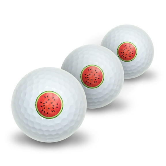 Watermelon Fruit Novelty Golf Balls 3 Pack