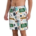 thumbnail image 2 of Kdxio Back To School A Pattern Mens Casual Shorts - Drawstring Summer Beach Sports Shorts for Men, 2 of 9