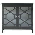 thumbnail image 2 of Linon Campbell 2-Door Glass Front Cabinet with 3 Shelves, Black Finish, 2 of 17