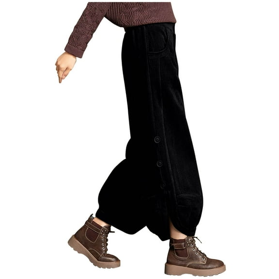 Harem Pants for Women Lantern Pant Corduroy Velvet Bottoms Fall Winter Bottom Capri Trousers Mid High Waist Pants Relaxed Garments Holiday Vacation Outfits Fashion Pant