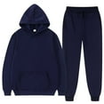 thumbnail image 2 of Plain Basic Track Suit for Women Fall Winter Long Sleeve Hoodie and Jogger Sweatpants 2 Piece Set Tracksuit, 2 of 3