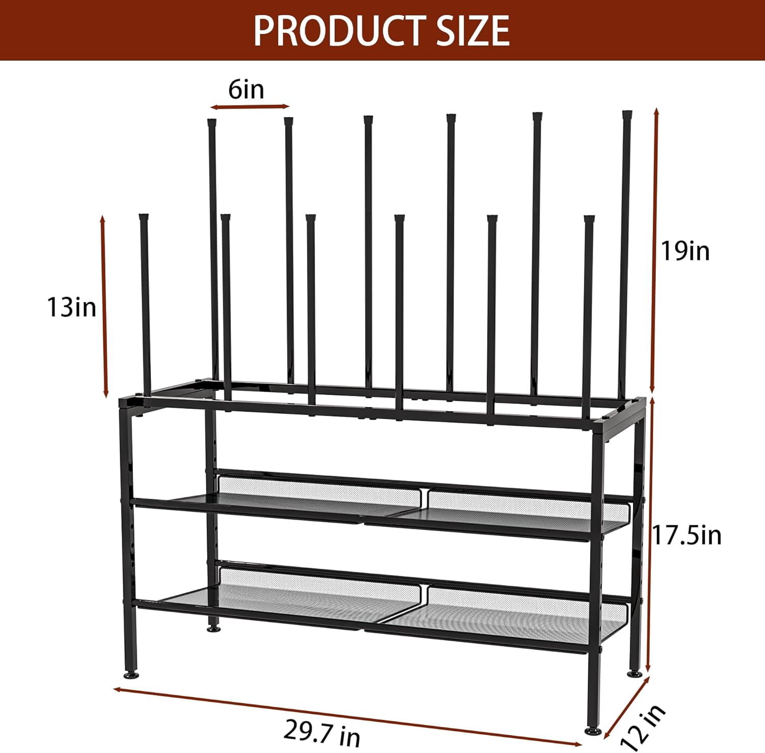 Adjustable Shoe and Boot Rack in One, 3 Tiers Tall Storage Organizer for Closet, Entryway, Garage