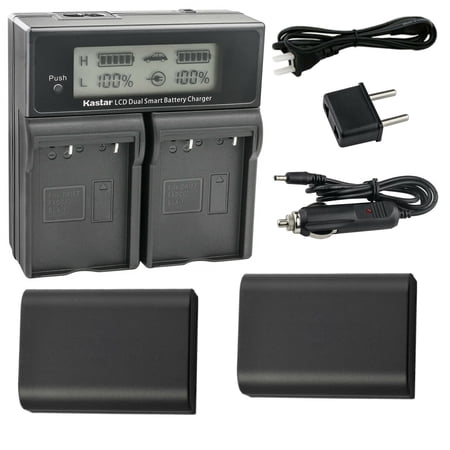 Kastar 2-Pack Battery and AC LCD Dual Fast Charger Compatible with Olympus OM SYSTEM BLX-1 Lithium-Ion Battery  Olympus OM System BCX-1 Li-ion Battery Charger  Olympus OM System OM-1 Mirrorless Camera