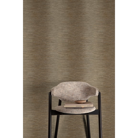 Beige Brown Horizontal Candy Stripe Print Non Woven Non-Pasted Textured Wallpaper 57 Sq. Ft.