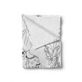 thumbnail image 2 of Hipster Soft Flannel Fleece Blanket, Girlfriends with Conjoined Ponytails Hugging Friendship Coloring Book Style Design, Cozy Plush for Indoor and Outdoor Use, 50" x 70", Black White, by Ambesonne, 2 of 6