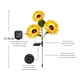 thumbnail image 3 of Xihbxyly Luces de Jardín de Girasol, Diseño Floral Led para Exteriores, Tallos y Hojas Ajustables, Resistentes a La Intemperie, Decoración para Patio, Camino, Activación Nocturna Automática, Paquete, 3 of 7