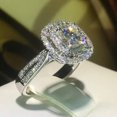 thumbnail image 3 of K-KED 925 Silver Women Anniversary Ring Gift Luxury Cubic Zircon Delicate Jewelry Sz 6-10-10, 3 of 8