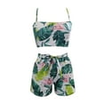 thumbnail image 3 of Babysbule Swimsuits for Women New Sexy Women Tropical Plant Print Split Swimsuit Pattern Beach Bikini Set, 3 of 9