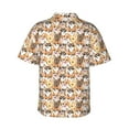 thumbnail image 3 of Daiia Cute Puppy Hawaiian Shirt for Men Gentle Cotton Regular Short Sleeve Casual-3X-Large, 3 of 9