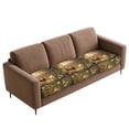 thumbnail image 5 of Xoenoiee Rootser Chicken Daisy Flower Print 3-Piece Stretch Couch Cushion Covers, Non-Slip Elastic Sofa Seat Slipcovers Washable Furniture Protector for 3 Cushion Couch, Loveseat, Sectional, 5 of 7