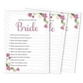 thumbnail image 1 of Inkdotpot 50-PackFloralHow Well Do You Know The Bride Bridal Shower Bachelorette PartyGameWho Know The Bride Best ActivityCards, 1 of 7