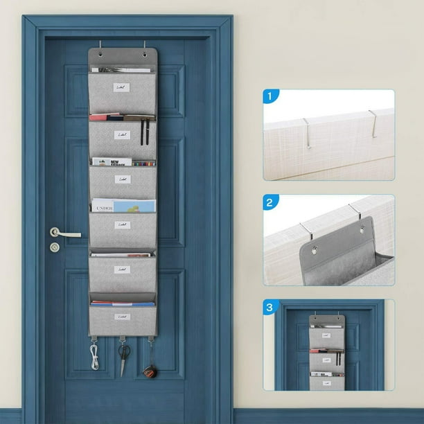 Over The Door File Organizer, Hanging Storage Folders With 5 Pockets