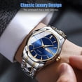 thumbnail image 3 of Waterproof Men Watch Stainless Steel Quartz Luminous Classic Business Wristwatch, 3 of 8