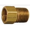 thumbnail image 3 of Marshall Excelsior Propane Adapter Fitting ME2132P 1/4 Inch Female Inverted Flare x 1/4 Inch MNPT; Brass; Single; With 1/4 Inch Inverted Flare Plug; With Retail Packaging, 3 of 3