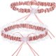 thumbnail image 1 of Qarigey 2 pack/lote Liga de boda cómoda con aplicación amplia anillo para pierna lazo para pierna nupcial diario Accesorios de disfraces Azul real, 1 of 6