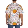 thumbnail image 5 of Xecao offers the Cartoon Cute Rabbit for Men's Casual Short-sleeved Shirt, a button-up collared shirt with a pocket, perfect for beach vacations and yacht travel in the Large size., 5 of 7