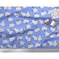 thumbnail image 2 of Soimoi Blue polyester Crepe Fabric Heart Bottle & Rose Floral Print Fabric by the Yard 52 Inch Wide, 2 of 3