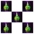 thumbnail image 1 of Bewildely Sombrero Fiesta de Halloween Decoración Sombrero Colgante Brillante Iluminación LED Gorra Festival Prop para Home Bar, Verde Zigzag verde más luz 5piezas Bewildely CBP182534, 1 of 4