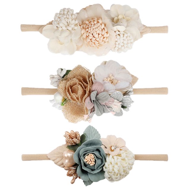 3 piezas de diadema de nailon a la moda, tocado para niña, diadema para bebé, tocado para niños JM JM