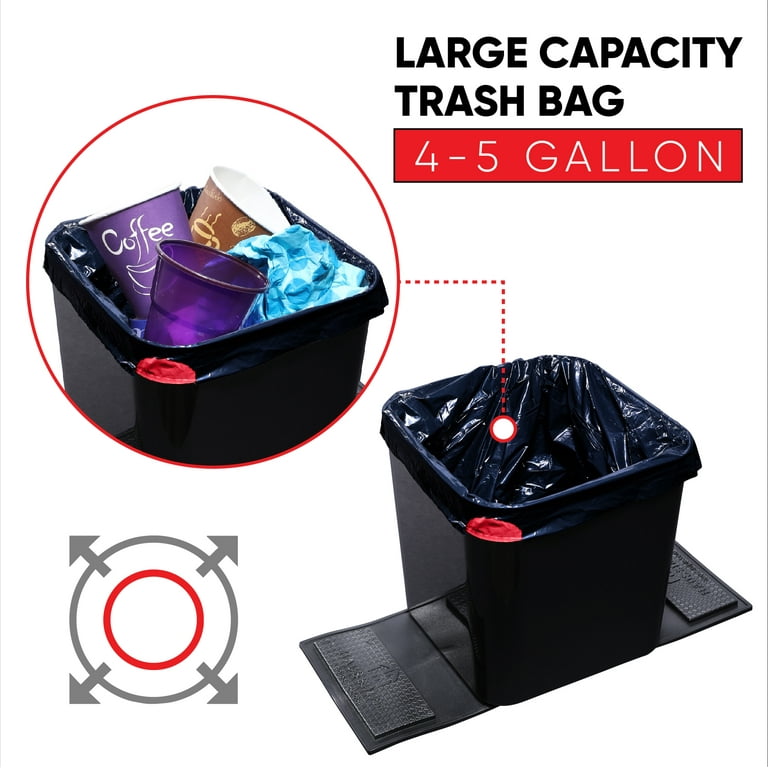 6 Rolls Totaling 90pcs Household Drawstring Trash Bags, 4 Gallon