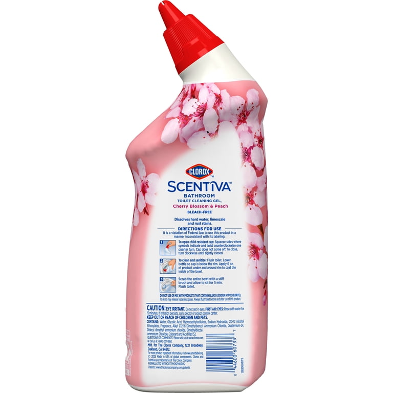 Clorox Scentiva Bathroom Toilet Cleaning Gel, Cherry Blossom and