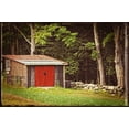 thumbnail image 2 of Foschino, Suzanne 24x17 Black Ornate Wood Framed with Double Matting Museum Art Print Titled - Country Red Door Shack Vintage, 2 of 4
