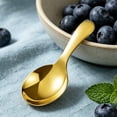 thumbnail image 5 of Ecohintz Mini Stainless Steel Spoons for Coffee And Dessert, Small Condiment Spoons for Sugar And Spices, Food-Grade Metal Spoons for Seasoning And Tasting Gold, 5 of 6