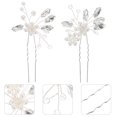 thumbnail image 2 of 2 Pcs Épingles à Cheveux de Mariage Accessoire de Cheveux en Strass, 2 of 7