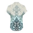 thumbnail image 5 of JTZGDY Plus Size Button V Neck Henley Tops for Women Dressy Casual Summer Short Sleeve Graphic T-Shirts Loose Oversized Dressy Tunic Blouse Multicolor#04 XXXXL, 5 of 6