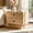 Natural, variant on Euroco Mid-Century Nightstand with 2 Drawers, 24" Wide Bed Side Table with Fluted Pedestal,Wood Storage End Table Dresser for Bedroom,Living Room,Natural
