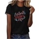 thumbnail image 1 of Blusas de Manga Corta para las Mujeres Imprimir Cuello Redondo, Camiseta Casual para Primavera Verano Diario, 1 of 4