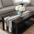 thumbnail image 4 of Grey Brown Abstract Table Runner 72 Inches Long, Oil Painting Color Blocks Kitchen Coffee Dining Table Decoration for Home Party Birthday Wedding Home Decor 18x72 Inches, 4 of 8