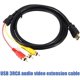thumbnail image 2 of Cable HDMI a RCA - 1.5M 5 pies HD 1080P HDMI macho a 3 RCA AV Audio Video Converter Cable Adaptador de cable JFHHH pequeña, 2 of 4