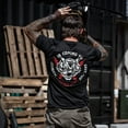 thumbnail image 3 of Combat Iron Nobody Is Coming To Save You Men's Athletic Fit Graphic T-Shirt, Black, 3XL, 3 of 4