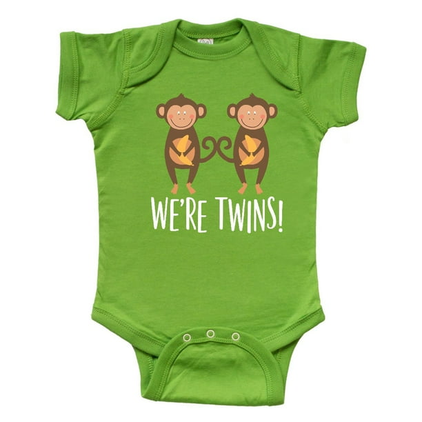 Inktastic Inktastic Monkey Twins Boy Girl Gift Idea Infant Short Sleeve Bodysuit Unisex Walmart Com Walmart Com