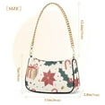 thumbnail image 3 of FORMRS Womens Shoulder Bag with Chain Strap Clutch Purse Cute Tote Handbag, Beige Christmas Candy Canes, 3 of 7