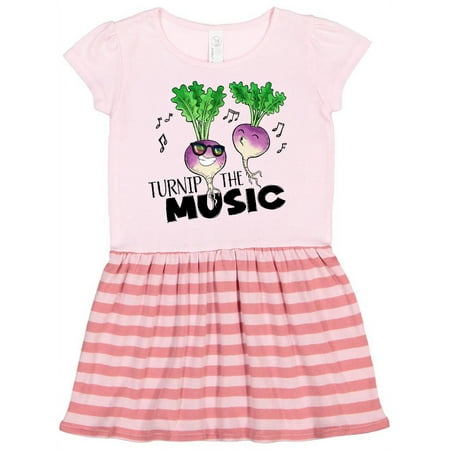 

Inktastic Turnip the Music Partying Vegetables Gift Toddler Girl Dress